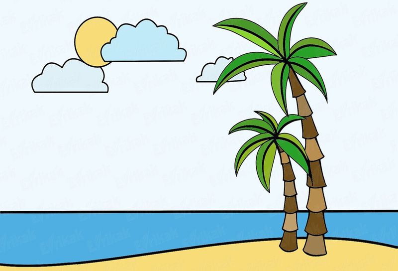 нарисовать пальму